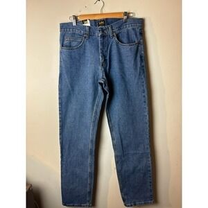 New Mens 32x34 Lee Straight Leg Jeans Regular Fit 5Pocket Normcore Workwear